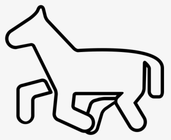 Horse Pony Cartoon Outline - Line Art, HD Png Download, Transparent PNG