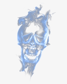 Blue Skull Png - Smoke Skull Png, Transparent Png, Transparent PNG