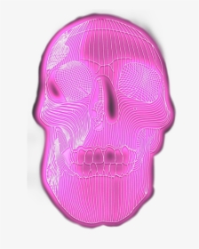 5sos4 Neon Pink Skull Png - Skull, Transparent Png, Transparent PNG
