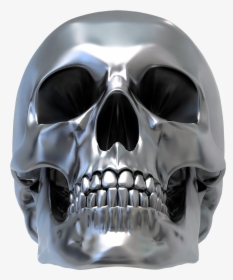 3d Skull Png - Metallic Skull, Transparent Png, Transparent PNG