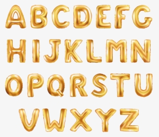 Golden Word Balloon Letter Font Photography Stock Clipart - Balloon Letter A Clipart, HD Png Download, Transparent PNG