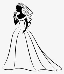 Bride Wedding Invitation Clip Art - Wedding Dress Clipart, HD Png Download, Transparent PNG
