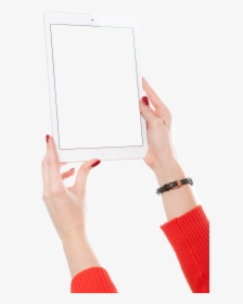 Hand Holding White Tablet Png, Transparent Png, Transparent PNG