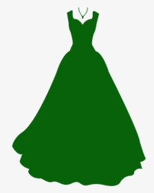 Wedding Dress Silhouette Vector Png, Transparent Png, Transparent PNG