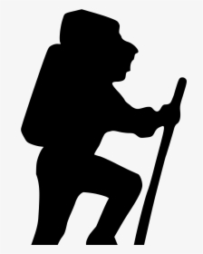 Hiking Clipart Hiker Silhouette Hiker Clip Art - Travelling Logo Black And White, HD Png Download, Transparent PNG