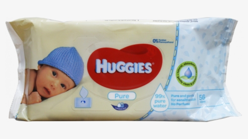 Huggies Pure Baby Wipes 56 S - Huggies Pure Wet Wipes, HD Png Download, Transparent PNG