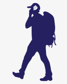Standing,human Behavior,silhouette - Backpacker Silhouette, HD Png Download, Transparent PNG