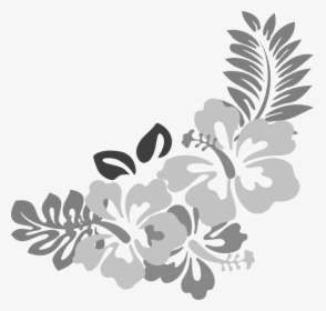 Grey Flower Png - Hibiscus Clip Art, Transparent Png, Transparent PNG