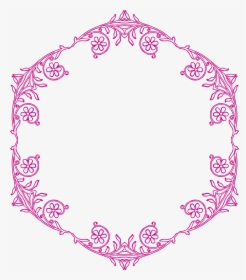Floral Frame Borders Vector Black And White, HD Png Download, Transparent PNG