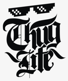 Fonts Drawing Thug - Emblem Of Thug Life, HD Png Download, Transparent PNG
