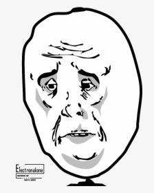 Free Oh Yeah Troll Face - Sad Face Meme, HD Png Download, Transparent PNG