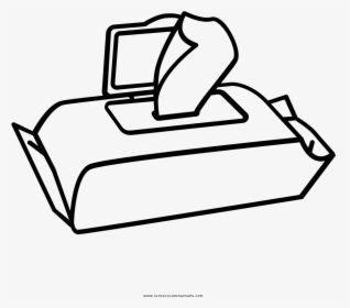 Baby Wipes Coloring Page - Baby Wipes Black And White, HD Png Download, Transparent PNG