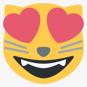 Emoji Cat Heart Eyes Png - Cat Heart Eyes Emoji, Transparent Png, Transparent PNG