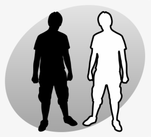 People Png Black And White - 12 Year Old Boy Silhouette, Transparent Png, Transparent PNG