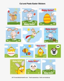 Kids Can Cut Out These Cute Easter Stickers And Paste - Cartoon, HD Png Download, Transparent PNG