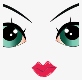 Transparent Kiss Clipart Png - Clip Art Girl Eyes, Png Download, Transparent PNG
