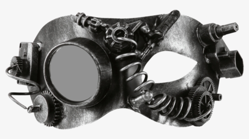 Silver Steampunk Monocle Eye Mask - Catene Luminose Led, HD Png Download, Transparent PNG