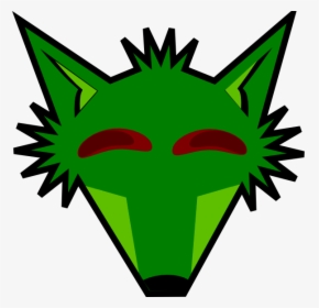 Green Fox Head With Eyes Svg Clip Arts - Fox Face Clipart Black And White, HD Png Download, Transparent PNG