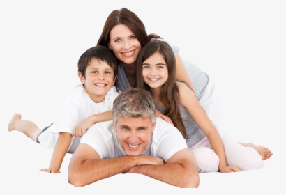 Family Mother Father Son Daughter - Family Portrait High Key, HD Png Download, Transparent PNG