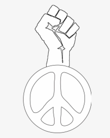 Transparent Black Fist Png - Black And White People Symbols, Png Download, Transparent PNG
