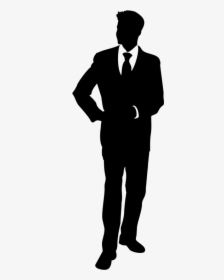Business People Silhouette In Black And White Png Download - Man Clipart Black And White Silhouette, Transparent Png, Transparent PNG