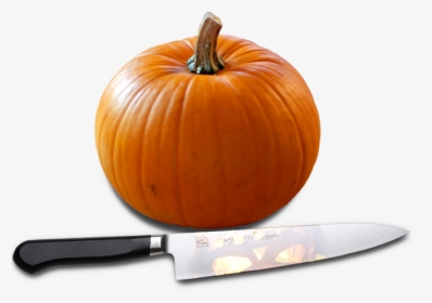 Pumpkin With Knife Png, Transparent Png, Transparent PNG