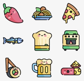 Gastronomy - Kawaii Food Icons, HD Png Download, Transparent PNG
