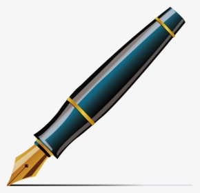 Fountain Pen Ballpoint Pen Quill Clip Art Boligrafo- - Ink Pen Clipart Png, Transparent Png, Transparent PNG
