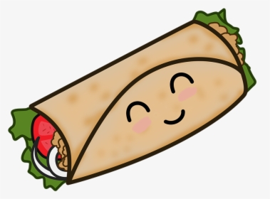 Taco, Mexican Food, Taco Kawaii, Tortilla, Restaurant - Kawaii Burrito, HD Png Download, Transparent PNG