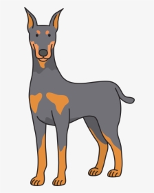 Dobermann Art Dog Transprent Graphic Library Download - Doberman Clipart, HD Png Download, Transparent PNG