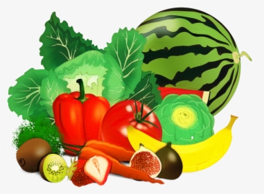 Healthy Diet Eating Food - Cartoon Healthy Food Transparent, HD Png Download, Transparent PNG