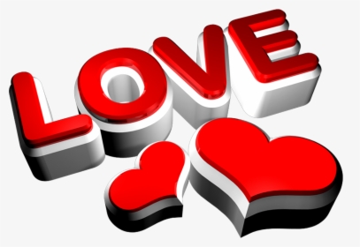 Love Text With Two Heart - Love Text Png, Transparent Png, Transparent PNG