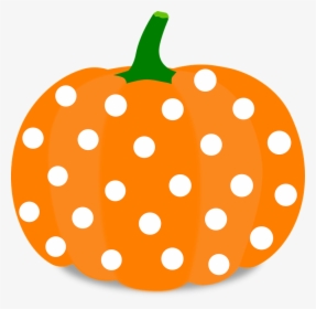 Pumpkin Halloween Vegetable - Black And White Polka Dot Pumpkin, HD Png Download, Transparent PNG