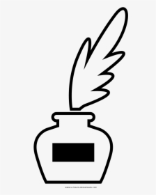 Quill And Ink Coloring Page - Ink For Coloring Page, HD Png Download, Transparent PNG