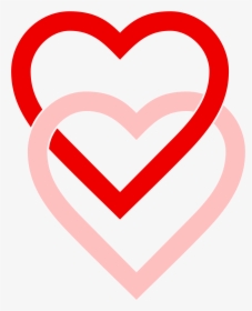 Red Clipart Two Heart - Love Hearts, HD Png Download, Transparent PNG