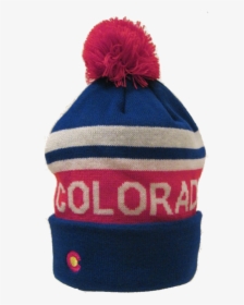 Colorado Flag Winter Beanie In Red White & Blue - Knit Cap, HD Png Download, Transparent PNG