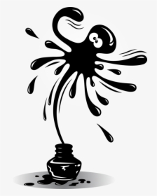 Visual Arts,plant,flower - Octopus Ink Clipart, HD Png Download, Transparent PNG