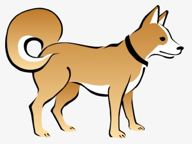 Husky Clipart Cute - Dog Clip Black And White, HD Png Download, Transparent PNG
