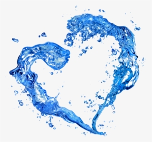 Two Water Splash Heart Png - Transparent Water Splash Heart Png, Png Download, Transparent PNG