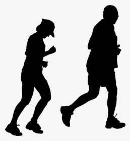 Jogging Silhouette Running Sport Clip Art - Old Man Running Silhouette, HD Png Download, Transparent PNG