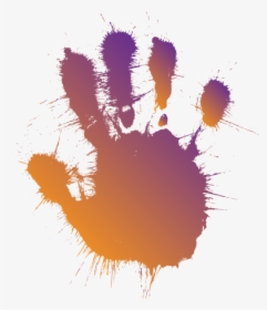 Splash Hand With Color Splatter Vector, Hand, Shape, - Color Splatter Splash Png, Transparent Png, Transparent PNG