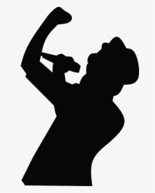 Silhouette, Singing, Entertainment, Emotional, Male - Man Singing Silhouette Png, Transparent Png, Transparent PNG