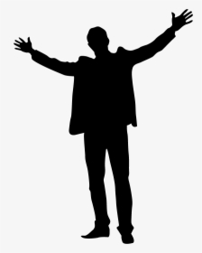 Shopkeeper Png Download - Man Silhouette Happy Png, Transparent Png, Transparent PNG