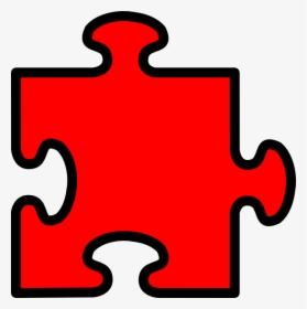 Number 4 Clipart Number Puzzle - Autism Puzzle Piece Red, HD Png Download, Transparent PNG