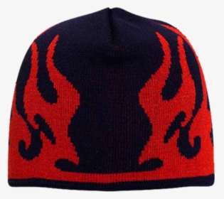 91 633 0402 Flame Design Acrylic Beanie Navy Red - Baseball Cap, HD Png Download, Transparent PNG