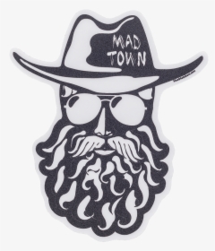 Cover Image For Blue 84 Bearded Man Mad Town Decal - Decal, HD Png Download, Transparent PNG