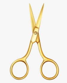 Scissors Golden Png - Gold Scissor No Background, Transparent Png, Transparent PNG