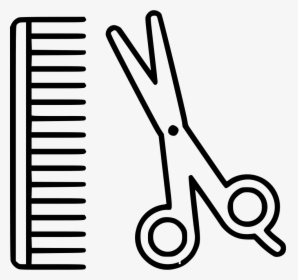 Stylist Comb Scissors Hairstyle Hair Hairdresser - Haircut Icon Png, Transparent Png, Transparent PNG