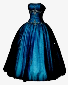 Dress Blue - Transparent Cinderella Gown, HD Png Download, Transparent PNG