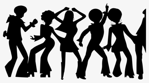 Group Of People Clipart Png - Retro Dance Silhouette Png, Transparent Png, Transparent PNG